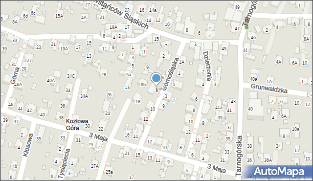 Piekary Śląskie, Górnośląska, 8, mapa Piekary Śląskie