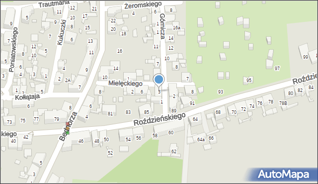 Piekary Śląskie, Górnicza, 3, mapa Piekary Śląskie