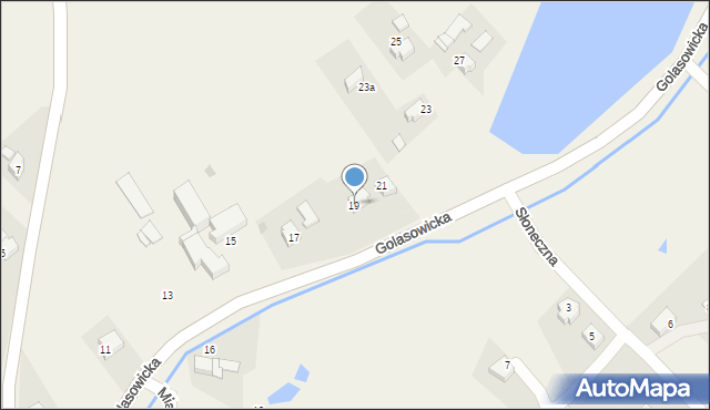 Pielgrzymowice, Golasowicka, 19, mapa Pielgrzymowice