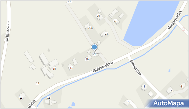 Pielgrzymowice, Golasowicka, 21, mapa Pielgrzymowice