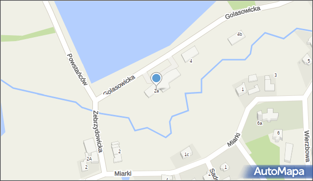 Pielgrzymowice, Golasowicka, 2a, mapa Pielgrzymowice