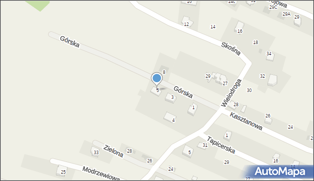 Pietrzykowice, Górska, 5, mapa Pietrzykowice