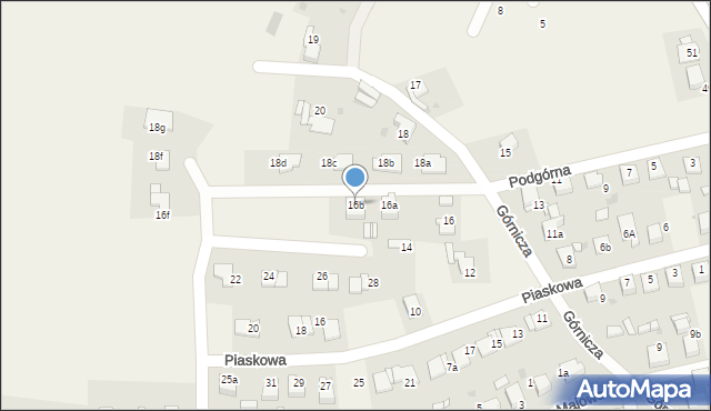 Pilchowice, Górnicza, 16b, mapa Pilchowice