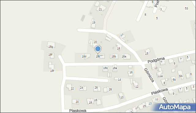 Pilchowice, Górnicza, 18c, mapa Pilchowice