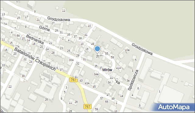 Pińczów, Górna, 20, mapa Pińczów