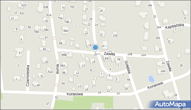 Piotrków Trybunalski, Gołębia, 17, mapa Piotrków Trybunalski