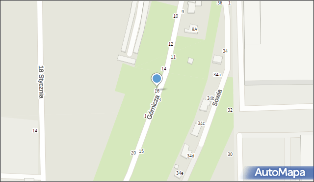 Piotrków Trybunalski, Górnicza, 16, mapa Piotrków Trybunalski