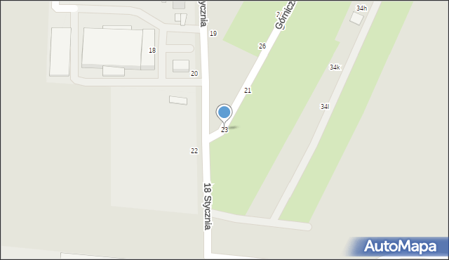 Piotrków Trybunalski, Górnicza, 23, mapa Piotrków Trybunalski