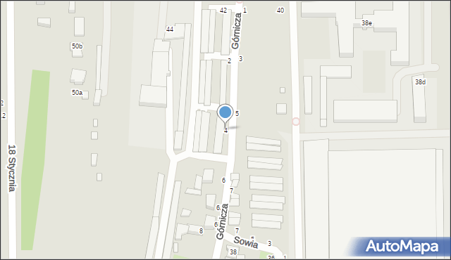 Piotrków Trybunalski, Górnicza, 4, mapa Piotrków Trybunalski