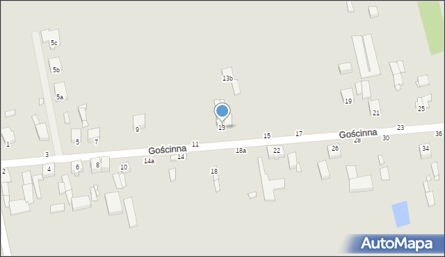 Piotrków Trybunalski, Gościnna, 13, mapa Piotrków Trybunalski