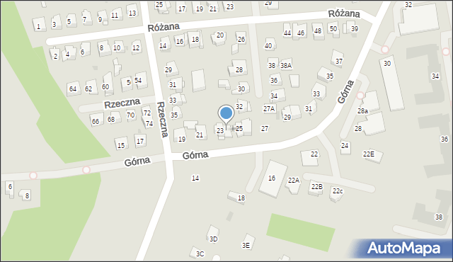 Płock, Górna, 23B, mapa Płock