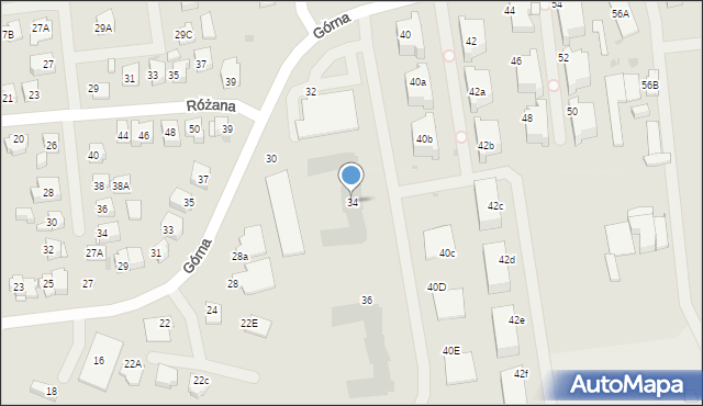 Płock, Górna, 34, mapa Płock