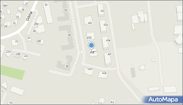 Płock, Górna, 40E, mapa Płock