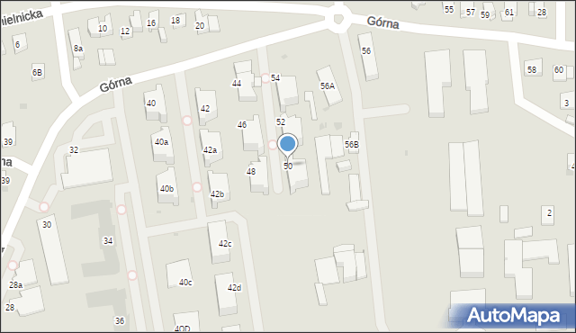 Płock, Górna, 50, mapa Płock