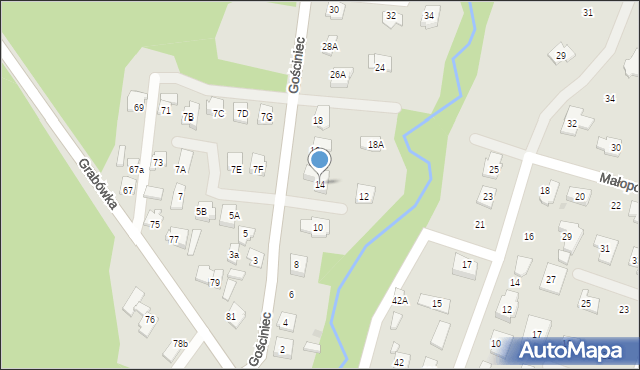 Płock, Gościniec, 14, mapa Płock