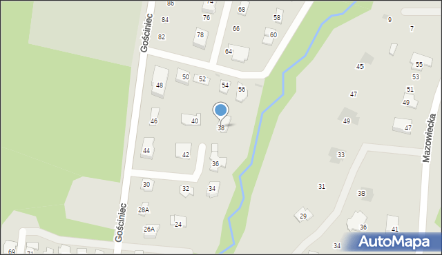 Płock, Gościniec, 38, mapa Płock