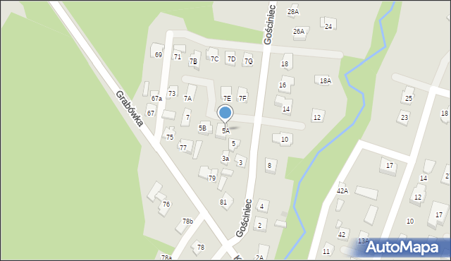 Płock, Gościniec, 5A, mapa Płock