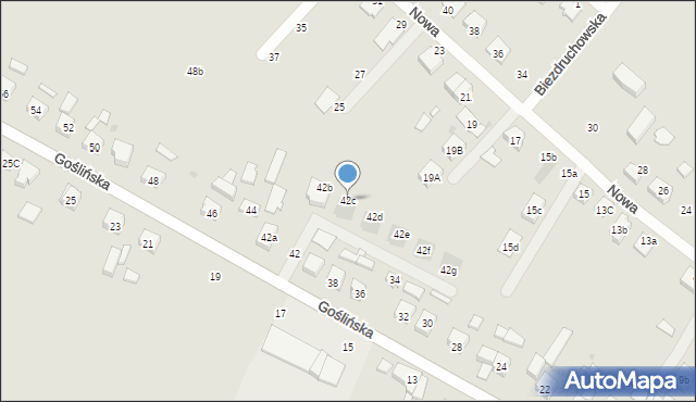 Pobiedziska, Goślińska, 42c, mapa Pobiedziska