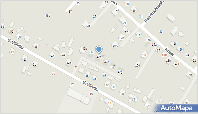 Pobiedziska, Goślińska, 42d, mapa Pobiedziska