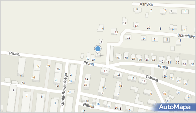 Podbrzezie Dolne, Górska, 10B, mapa Podbrzezie Dolne