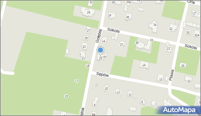 Podkowa Leśna, Gołębia, 12, mapa Podkowa Leśna