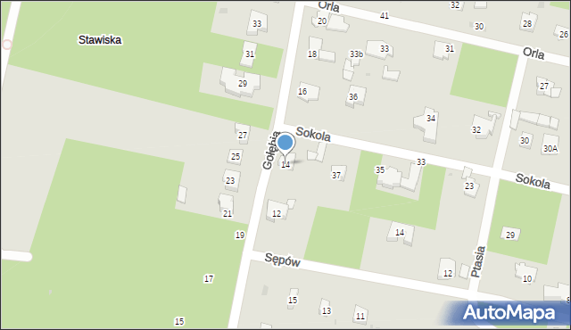 Podkowa Leśna, Gołębia, 14, mapa Podkowa Leśna