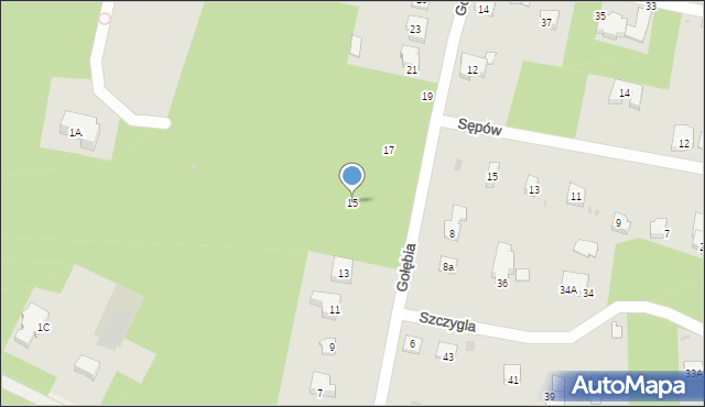 Podkowa Leśna, Gołębia, 15, mapa Podkowa Leśna