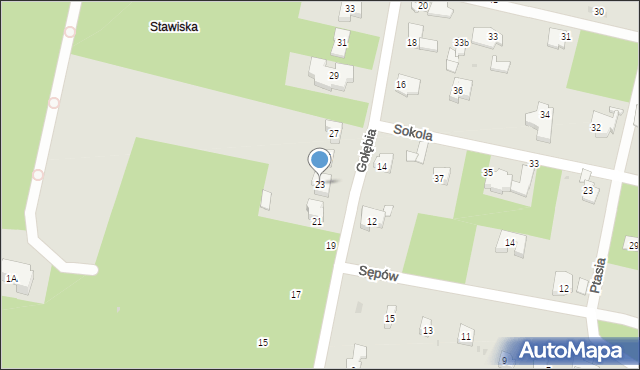 Podkowa Leśna, Gołębia, 23, mapa Podkowa Leśna