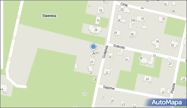 Podkowa Leśna, Gołębia, 25, mapa Podkowa Leśna