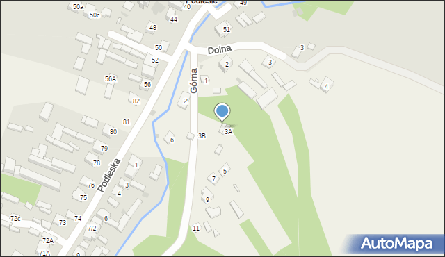 Podlesie, Górna, 3, mapa Podlesie