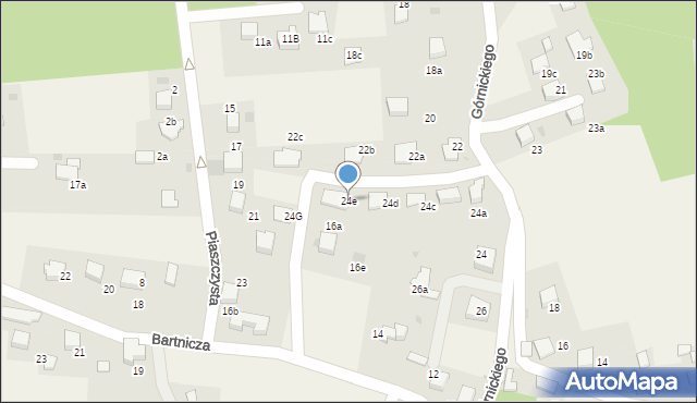 Pogorzyce, Górnickiego Łukasza, 24e, mapa Pogorzyce