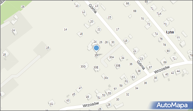 Pogwizdów, Górna, 30f, mapa Pogwizdów