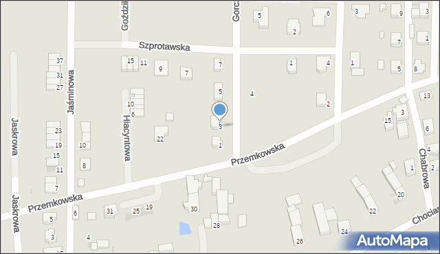 Polkowice, Gorczycowa, 3, mapa Polkowice