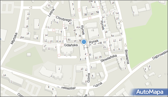 Polkowice, Górna, 2, mapa Polkowice