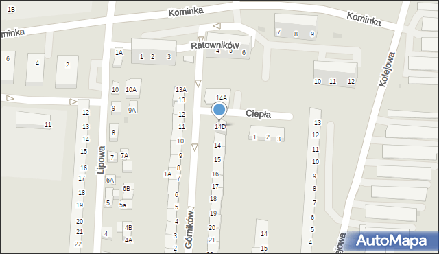 Polkowice, Górników, 14D, mapa Polkowice