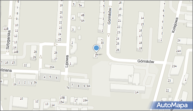 Polkowice, Górników, 27, mapa Polkowice