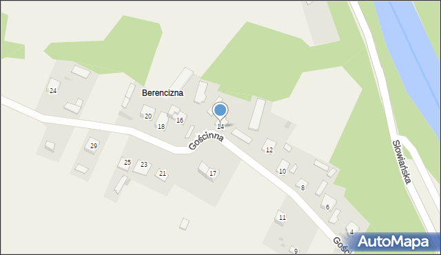 Pomiechówek, Gościnna, 14, mapa Pomiechówek