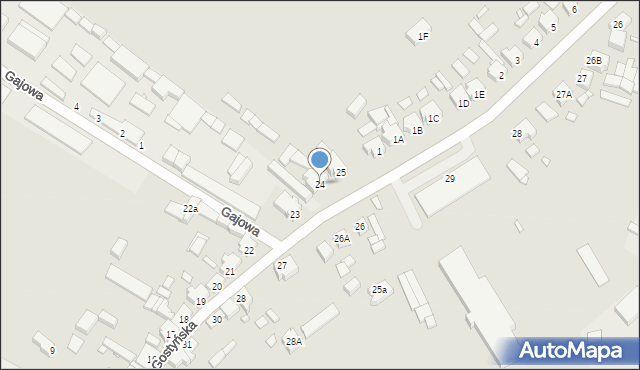 Poniec, Gostyńska, 24, mapa Poniec