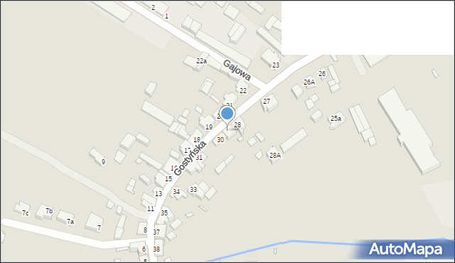 Poniec, Gostyńska, 29, mapa Poniec