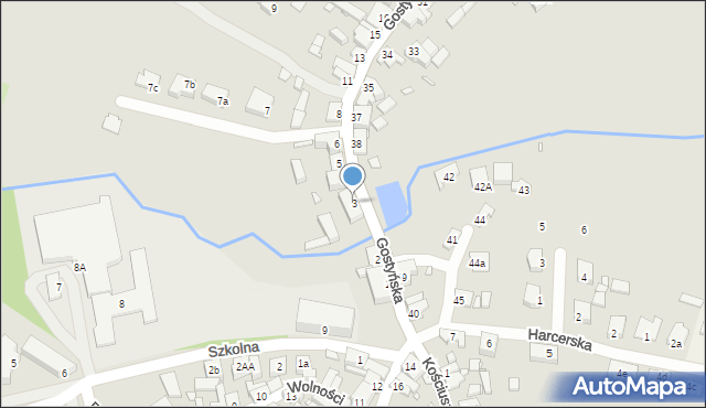 Poniec, Gostyńska, 3, mapa Poniec