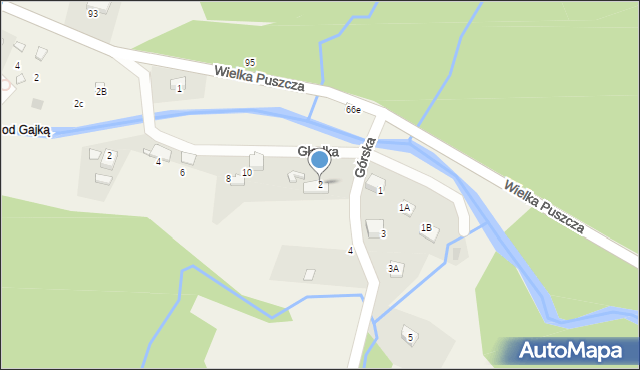 Porąbka, Górska, 2, mapa Porąbka