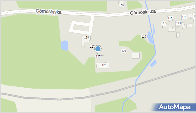 Poręba, Górnośląska, 125, mapa Poręba