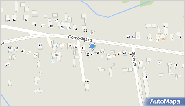 Poręba, Górnośląska, 27, mapa Poręba