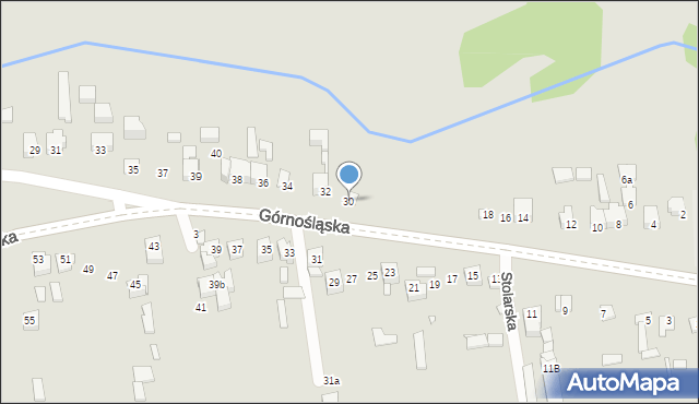 Poręba, Górnośląska, 30, mapa Poręba