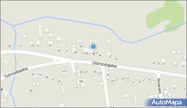 Poręba, Górnośląska, 36, mapa Poręba