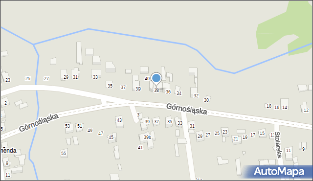Poręba, Górnośląska, 38, mapa Poręba