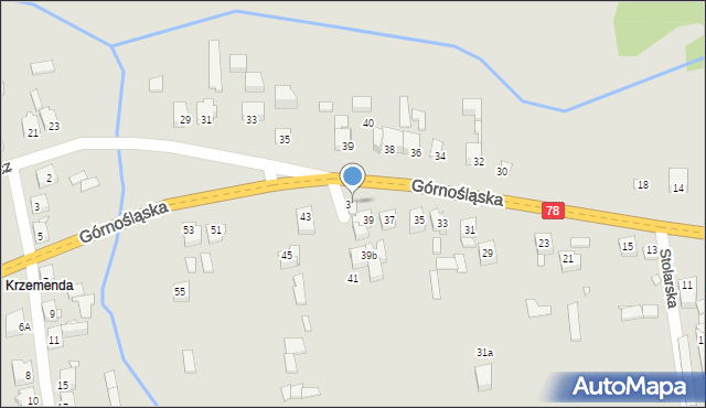 Poręba, Górnośląska, 39a, mapa Poręba