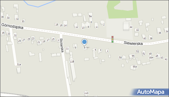 Poręba, Górnośląska, 7, mapa Poręba