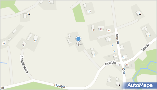 Poręba Żegoty, Gołębia, 4, mapa Poręba Żegoty