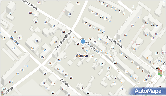 Poznań, Górczyńska, 23, mapa Poznania